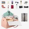 Foldable Women's Travel Convenient Carry-on Clothing Bag Large Leather PU Bag Travel Bag Business Duffel Women's 6