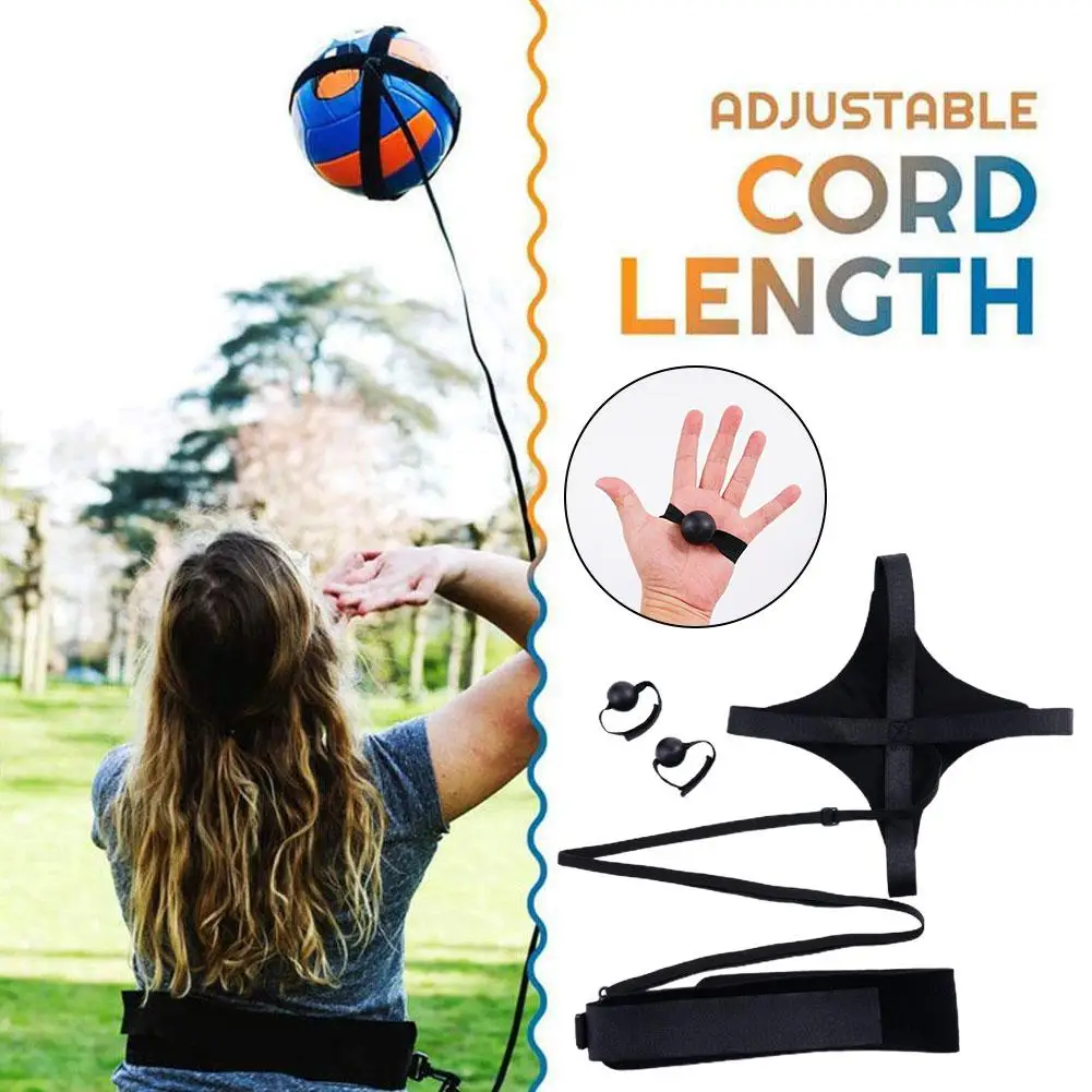 Volleyball Training Equipment Aid Practice Trainer with Adjustable Belt for Serving Setting Spiking Training Returns Ball X3Z0