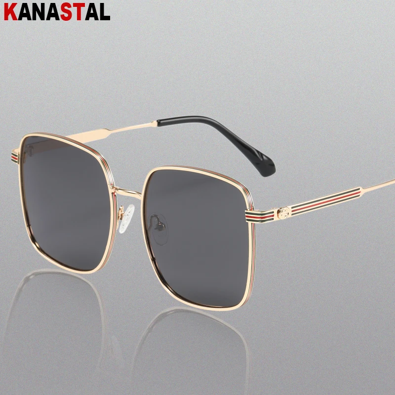 

Women's Polarized Sunglasses Metal Square Eyeglasses Frames Visor Eyewear Sunscreen Fishing Traveling Sun Glasses Men Fashion