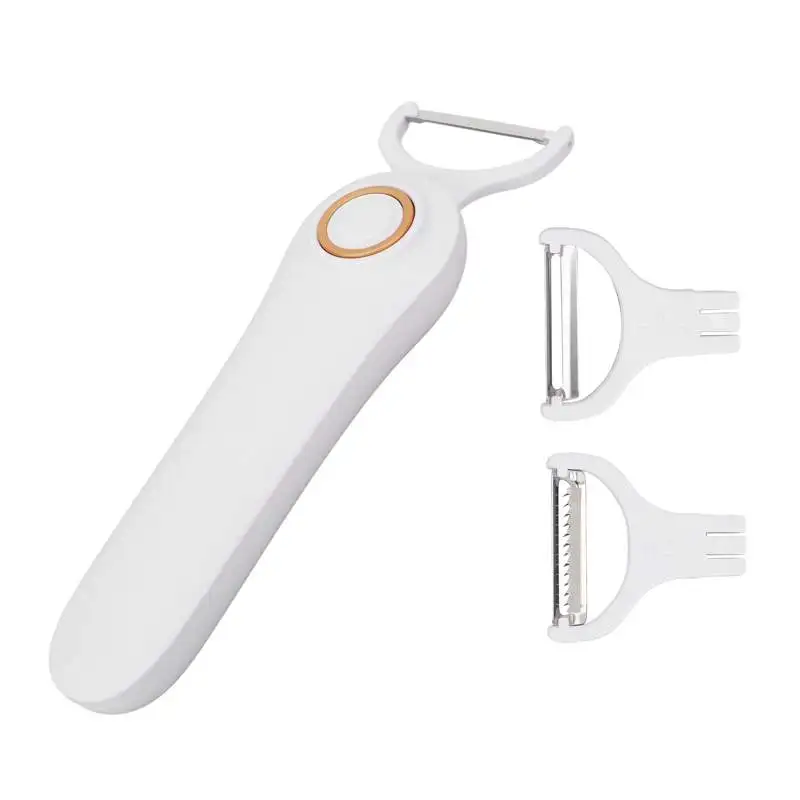 Multifunction Electric Peelers 3-in-1 Premium Stainless Steel Vegetable Cutter Potato Peeler USB Charging Fruit Peeling Machine 4