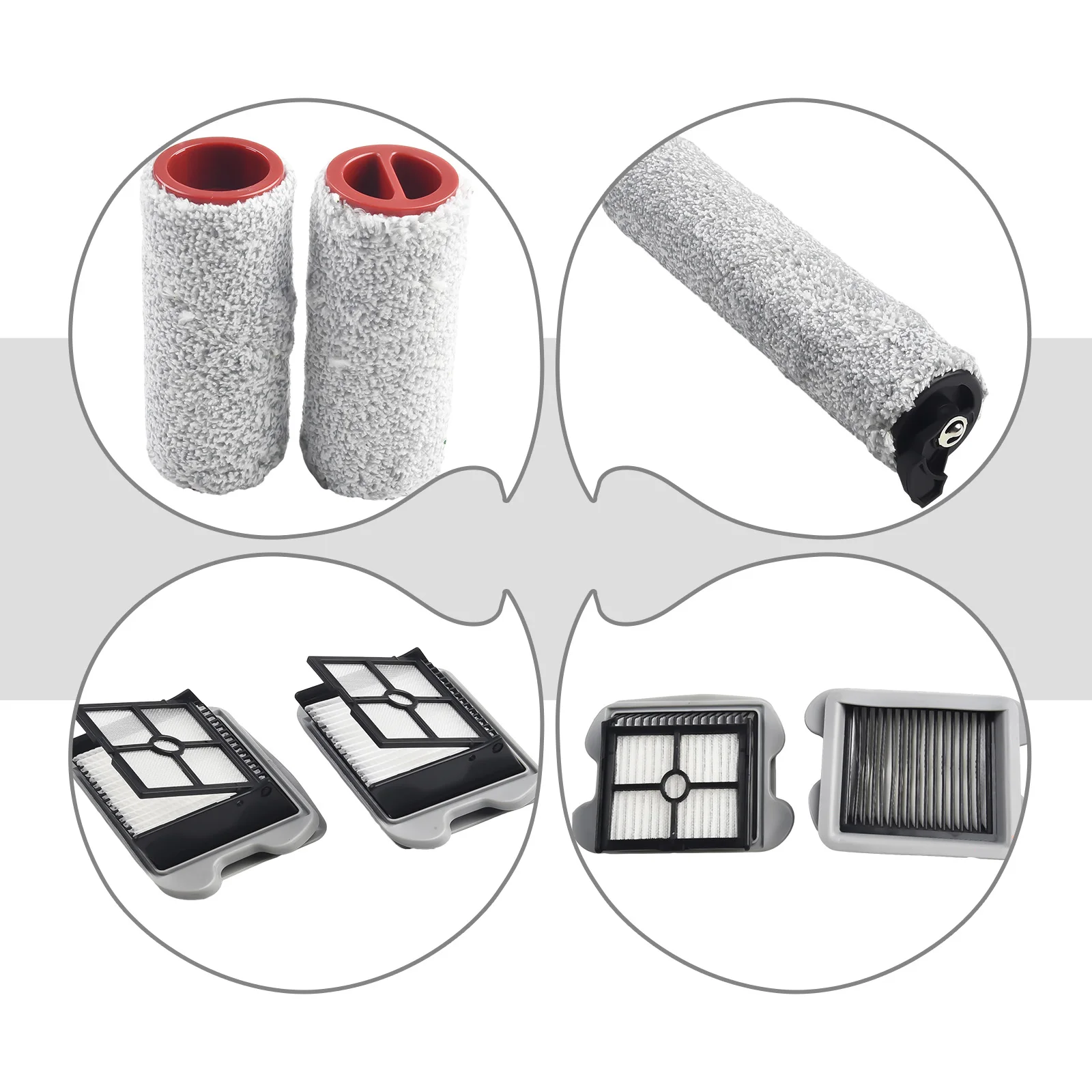 Filter Kit Vacuum Compatible For Tineco Floor Parts Roller Brush Filter Kit Brush Accessories Dry Floor Household Merchandises