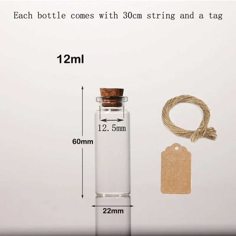 Maxmau 25 Botellas De Vidrio Pequeñas Con Tapones De Corcho, Almacenamiento De Manualidades, Mini Viales De