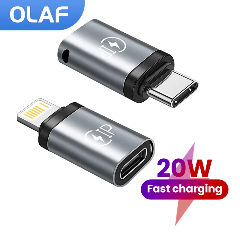 Lightning to USB C Adapter PD20W Fast Charging for iPhone