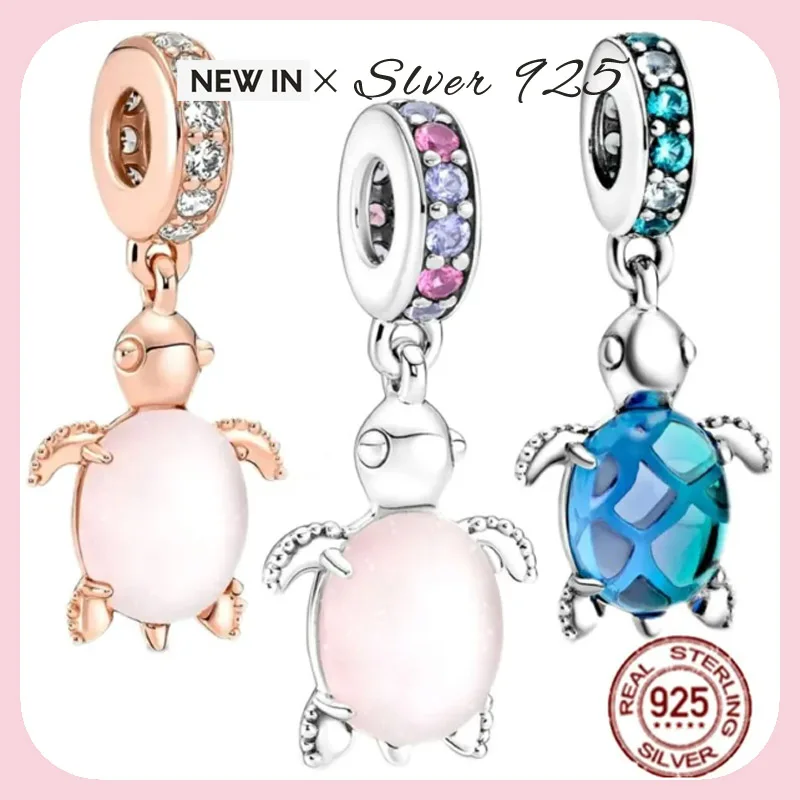 

NEW Fit Original Bangle/Earring /Necklace Pendant Charm Bead 925 Sterling Silver Jewely Agate stone Glass Sea Turtle