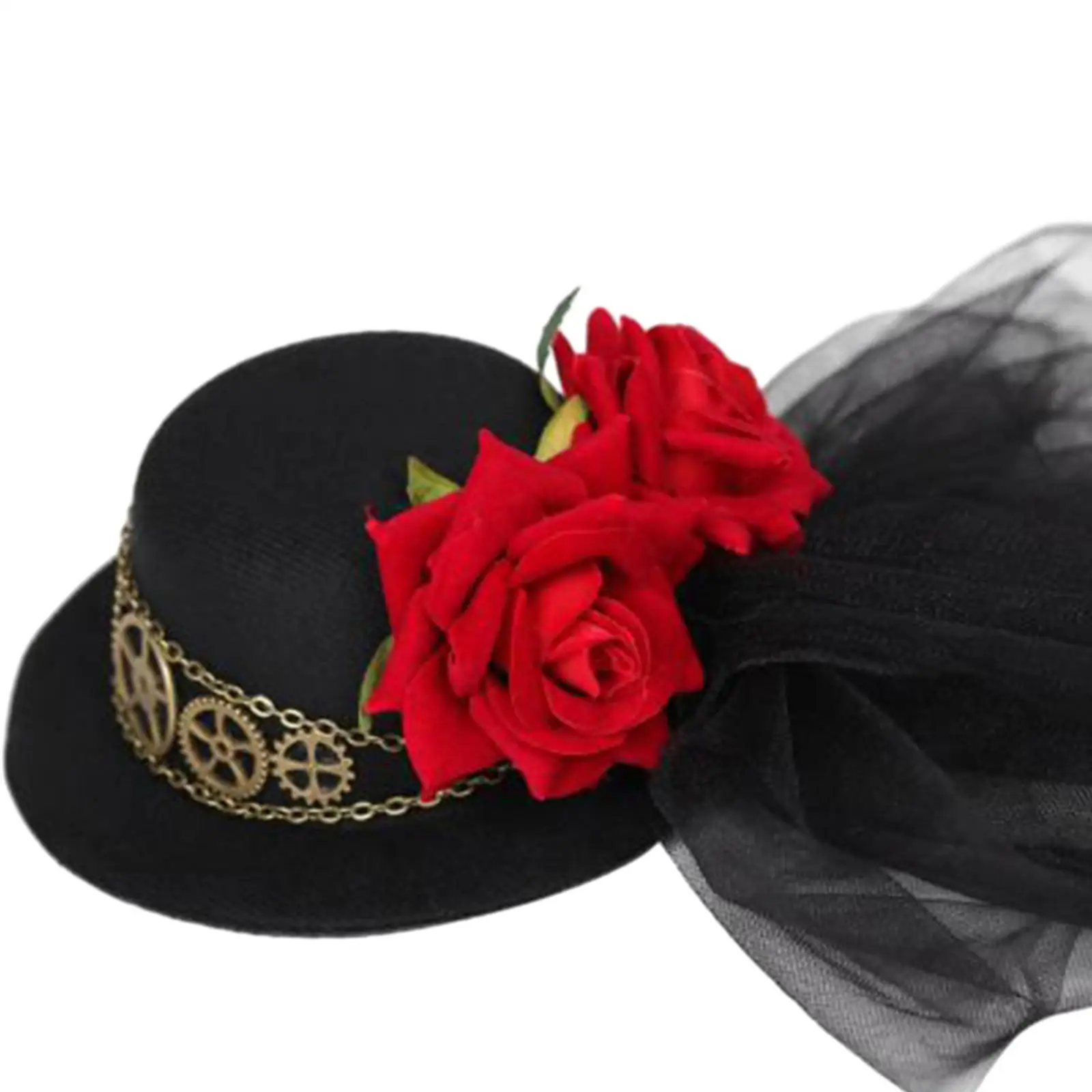 Steampunk Mini Top Hat Felt Top Hat Hairpin Dress up Costume Accessories for Dance Stage Show Cosplay Party Supplies Carnival