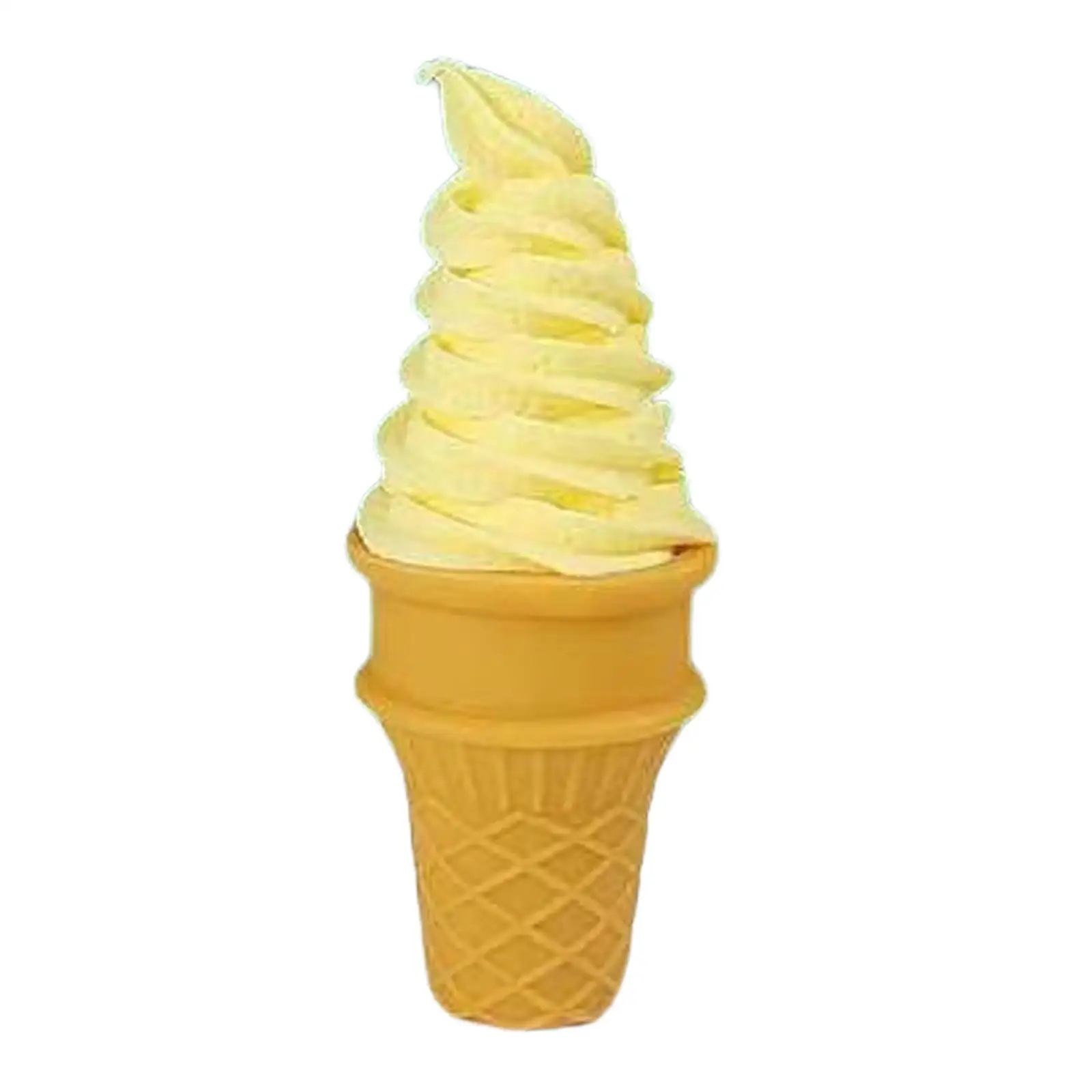 Ice Cream Cone for Display, Pretend Food Item, Cake Decoration Model for Desktop Use
