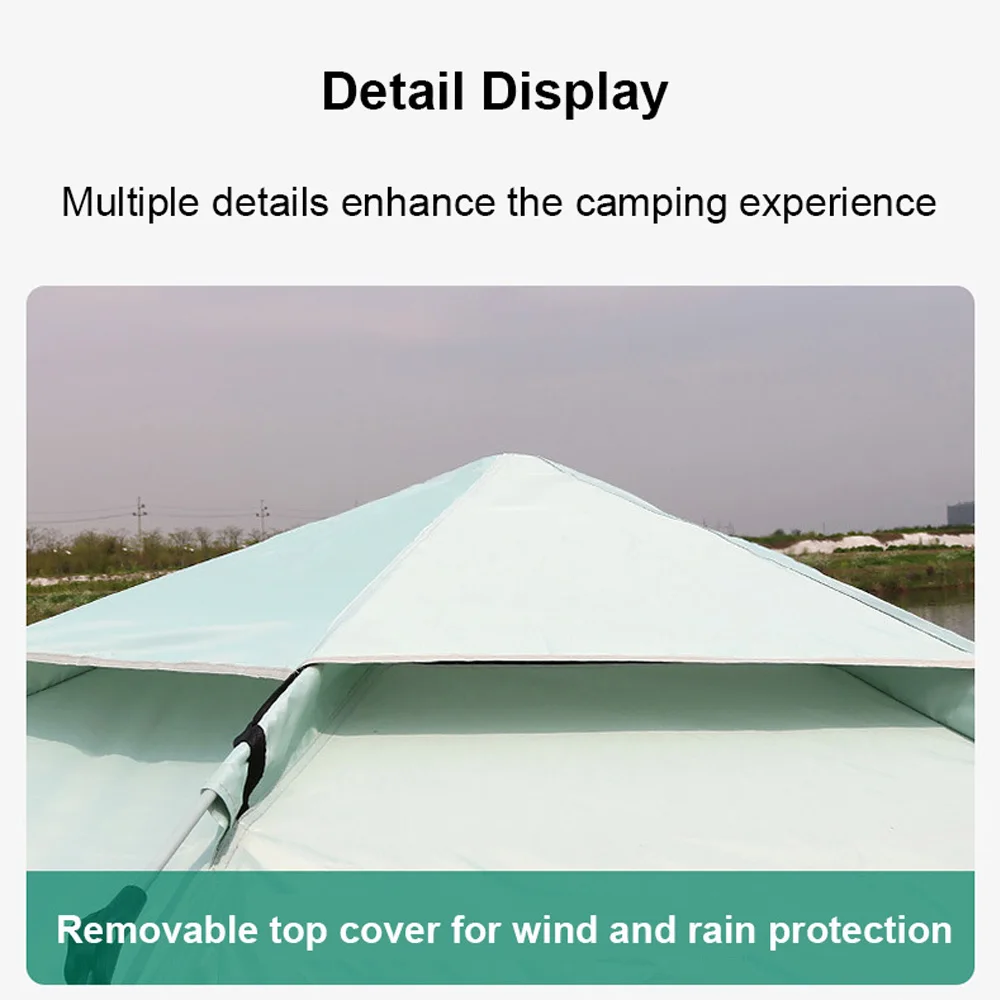 One-Touch Automatic Tent, Ultralight Waterproof 4-Season Backpacking Tent for 3-8 Person, Portable Outdoor Hiking & Camping Tent