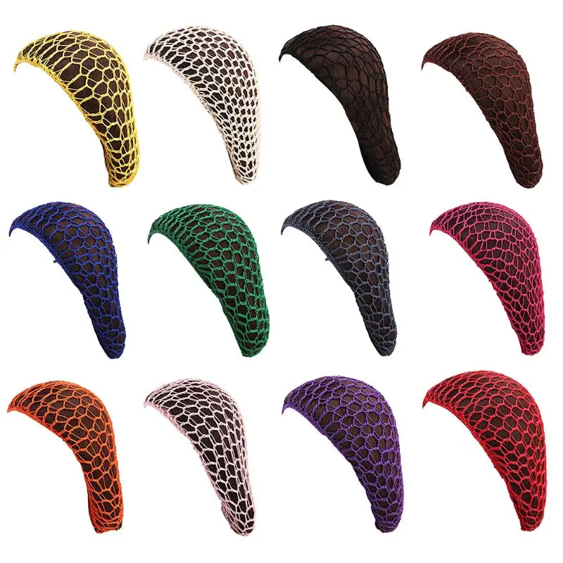 

A2ES Mesh Hair Net Wrap for Head Bands Crochet Hairnet Hair Cover Ornament Knit Snood