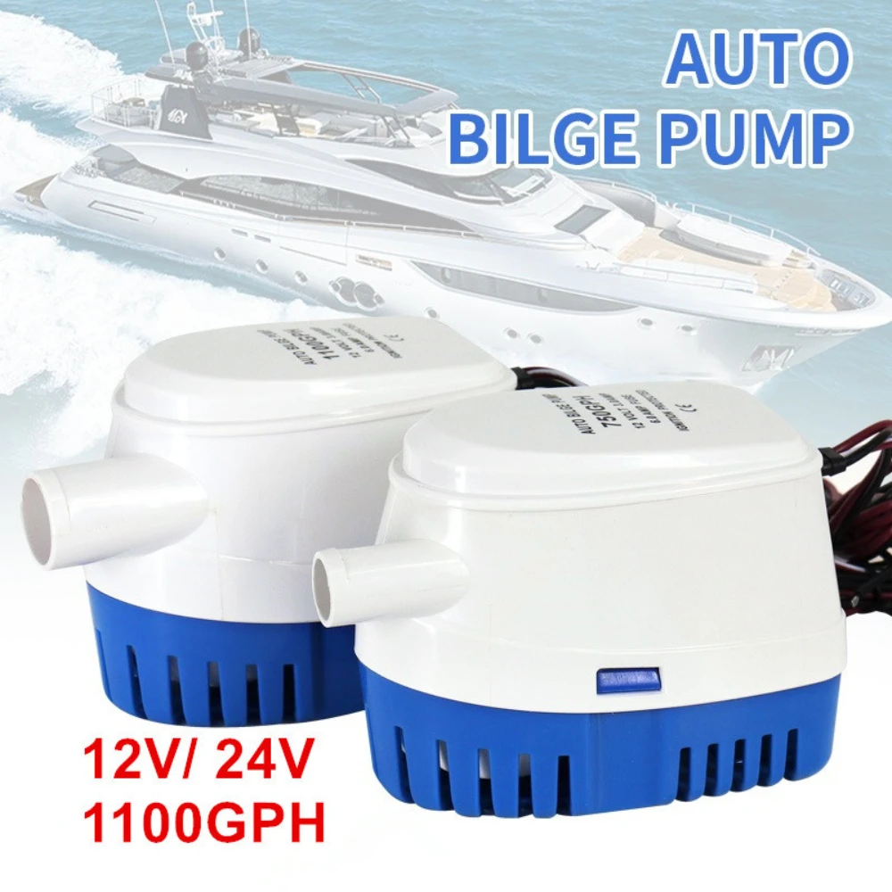 Automatic Bilge Pump DC 12V/24V 1100GPH Submersible Water Electric Pump With Float Switch For Yacht Marine Boat  Solarr Seaplane