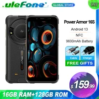 In Stock Ulefone Power Armor 16S ,NFC, 16GB RAM 128GB ROM,50MP Camera, 9600mAh ,122dB Loudest Speaker, Android, Global Version 1