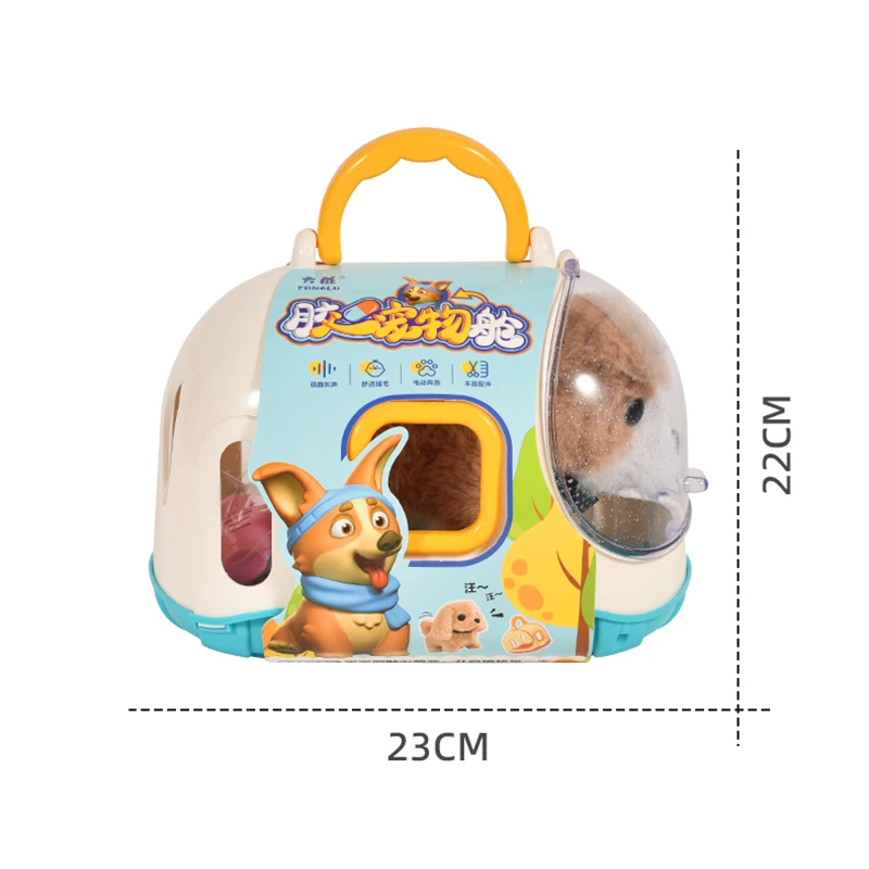 Plush Puppy Toy Electronic Interactive Pet Dog Walking Barking Realistic Stuffed Animal Pretend Play Set for Children Girls