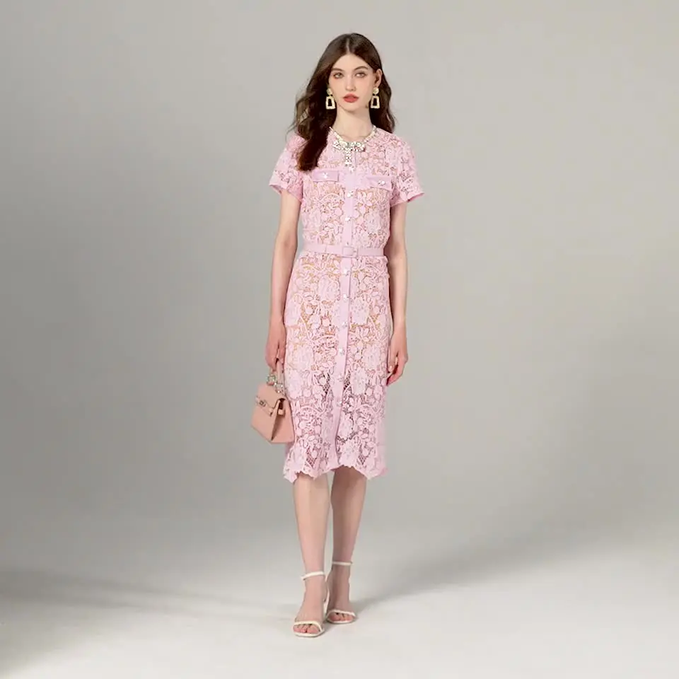 pink bandeau embroidered lace bodycon dress Gracie | Pink Lace Bandeau Maxi Dress Club L London