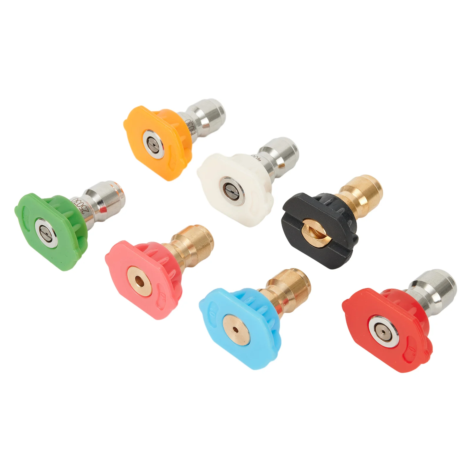 

High Pressure Washer Spray Tips Nozzles Quick Connect Set 5 Degrees 7pcs Garden Cleaning Tool Outdoor Power Tools