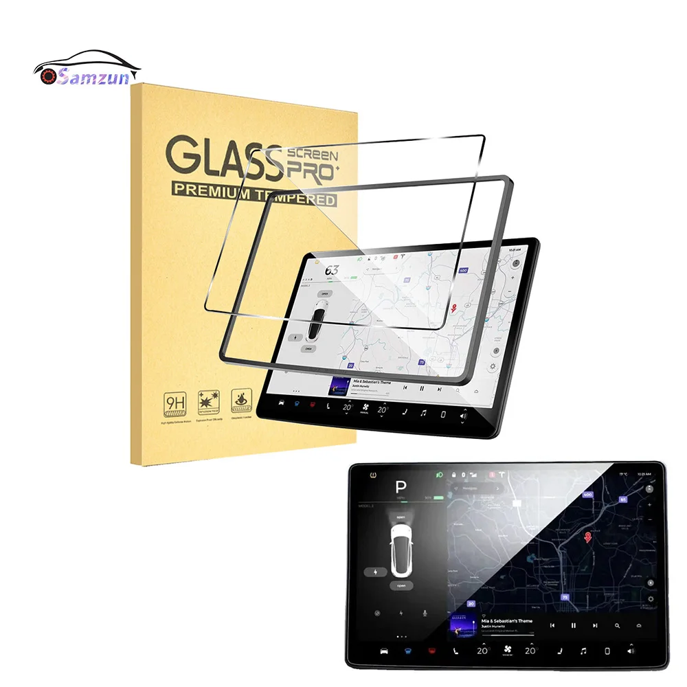 

For Tesla Model 3 Model Y Car Accessories GPS Navigation Screen Protector Glasses Model3 ModelY Central Control Screen Cover