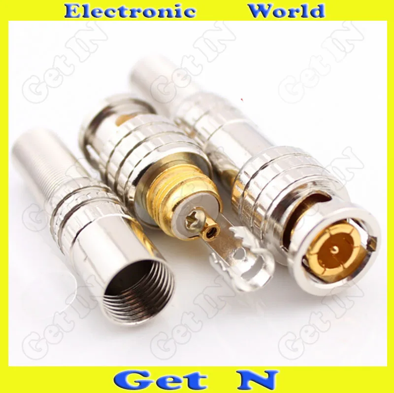 

60pcs Canare 75-5 Welding-Free Gilded BNC Connector for HD Digital Cable TV American Type BNC Connetcor