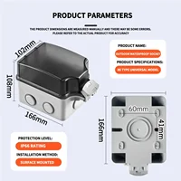 ​​IP66 Waterproof ABS Power Distribution Box | Outdoor 86 Type Surface-Mounted Switch Panel with Rain Cover​ 2
