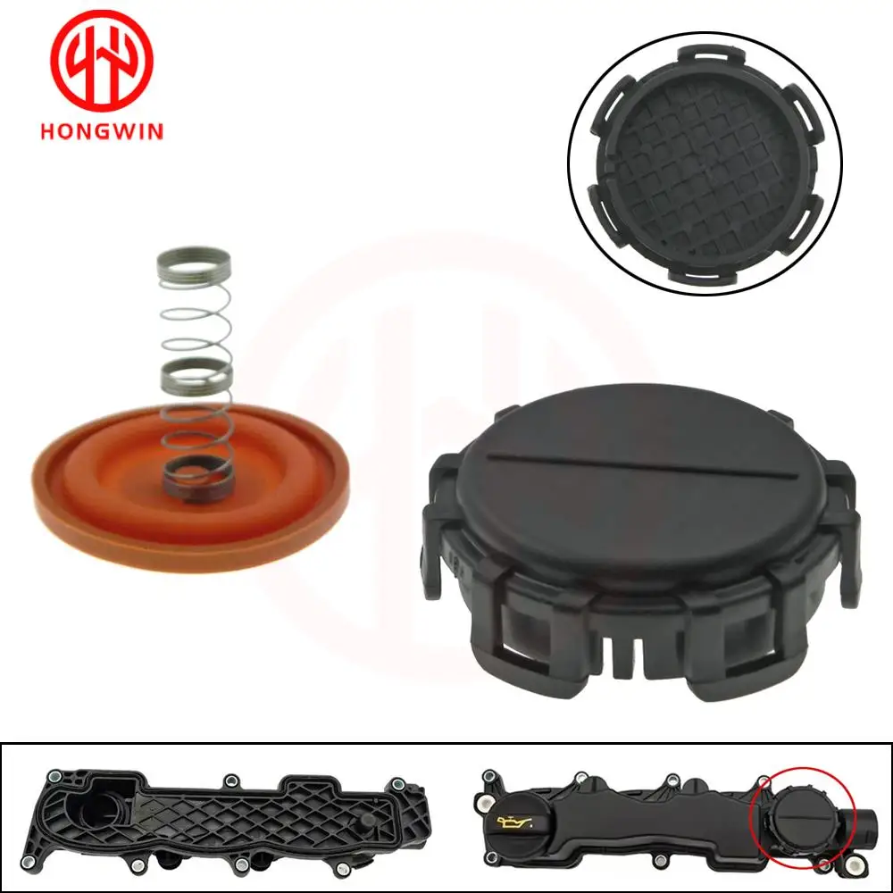 Engine PCV Valve Cover Repair Kit 0248L1,30711484,1479837 With Membrane For Citroen 1.6 HDI Berlingo C2-C5 Peugeot 206 307