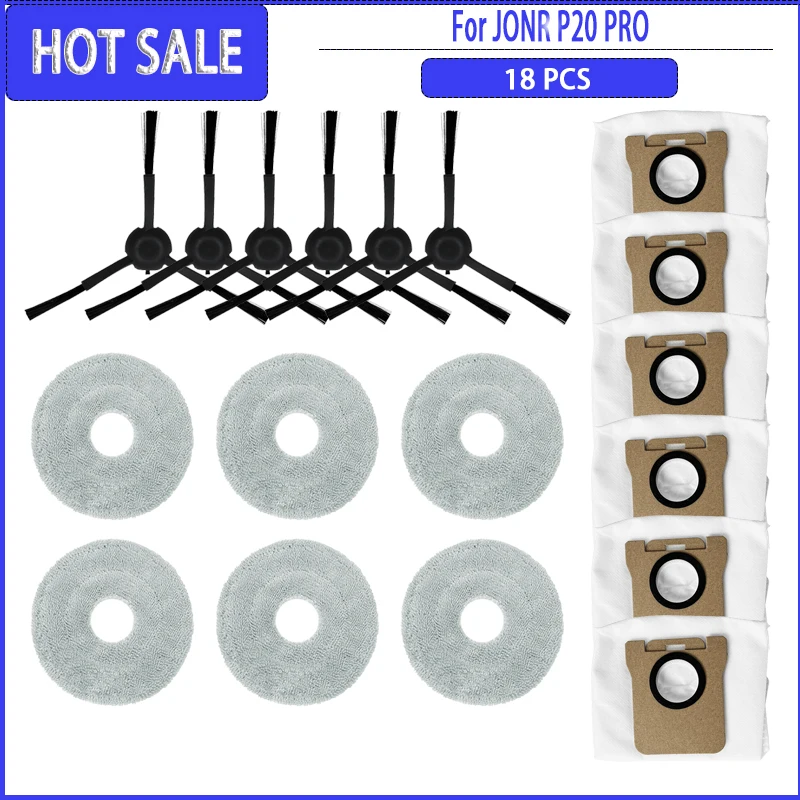 Ersatzteile Set Für JONR P-20 Pro Roboter Staubsauger - Mit Bürsten & Staubbeuteln