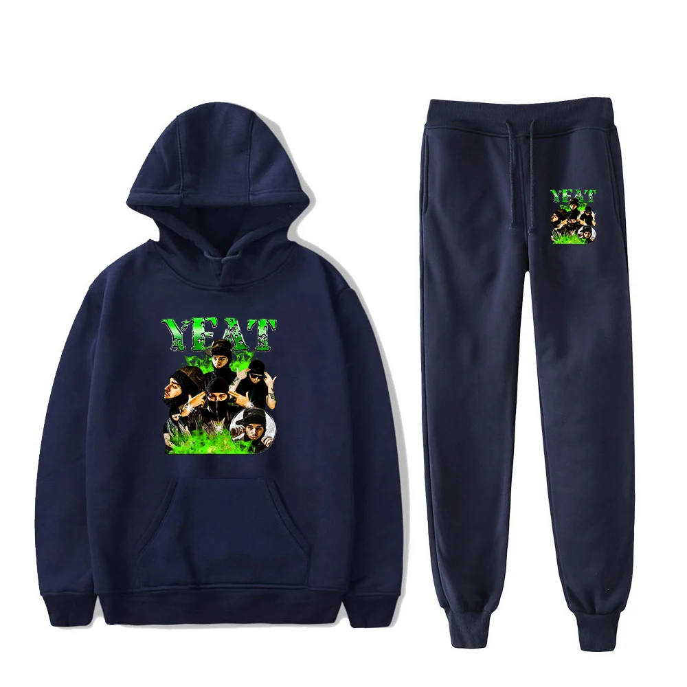 Rapper Yeat Merch Hoodie Jogger Pants Two Piece Set Sweatshirts+Sweatpants 2 Alive Tour 2023 Men Women's Set