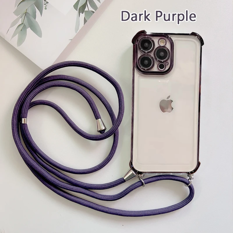 Elegant Crossbody Lanyard Phone Case with Shockproof Protective Cover