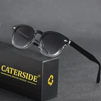 CATERSIDE Retro Round Men Sunglasses Punk Propionic Acid Pin Temple Luxury Sun Glasses Women Sports Leisure Party Eyewear UV400 - Image 2