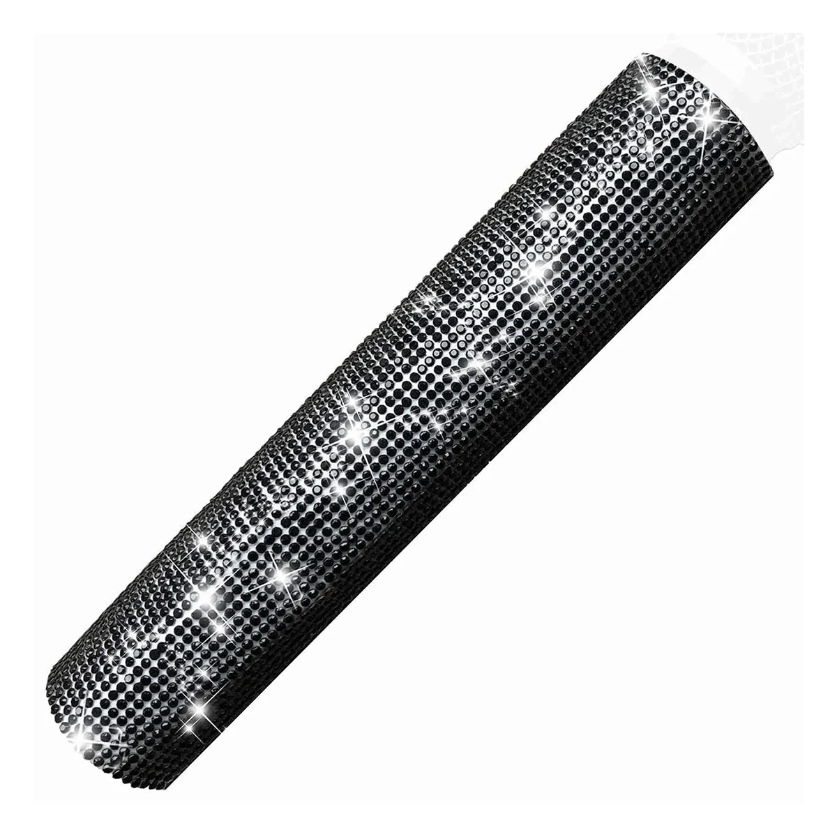 

Mic Handle Cover,Sparkly Bling Rhinestones Mic Handle Sleeve for Party&TV Show,for Most Wireless Microphones, Black