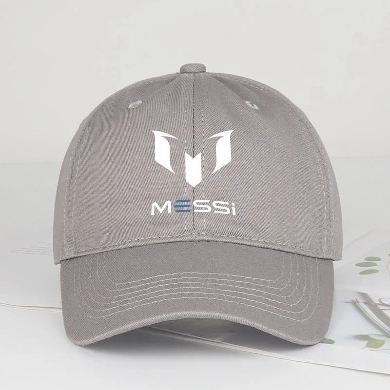 MESSI bedruckte Soft-Peak-Baseballkappe – Unisex, atmungsaktiv und verstellbar – perfekt für Fußballfans, Sport und Angeln