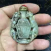 Old Chinese Natural Hetian Jade Hand-carved Exquisite  Pendants , Snuff Bottle 5