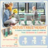 3 Pieces Height Adjustable Kids Table and Chairs for Daycare, Green 4