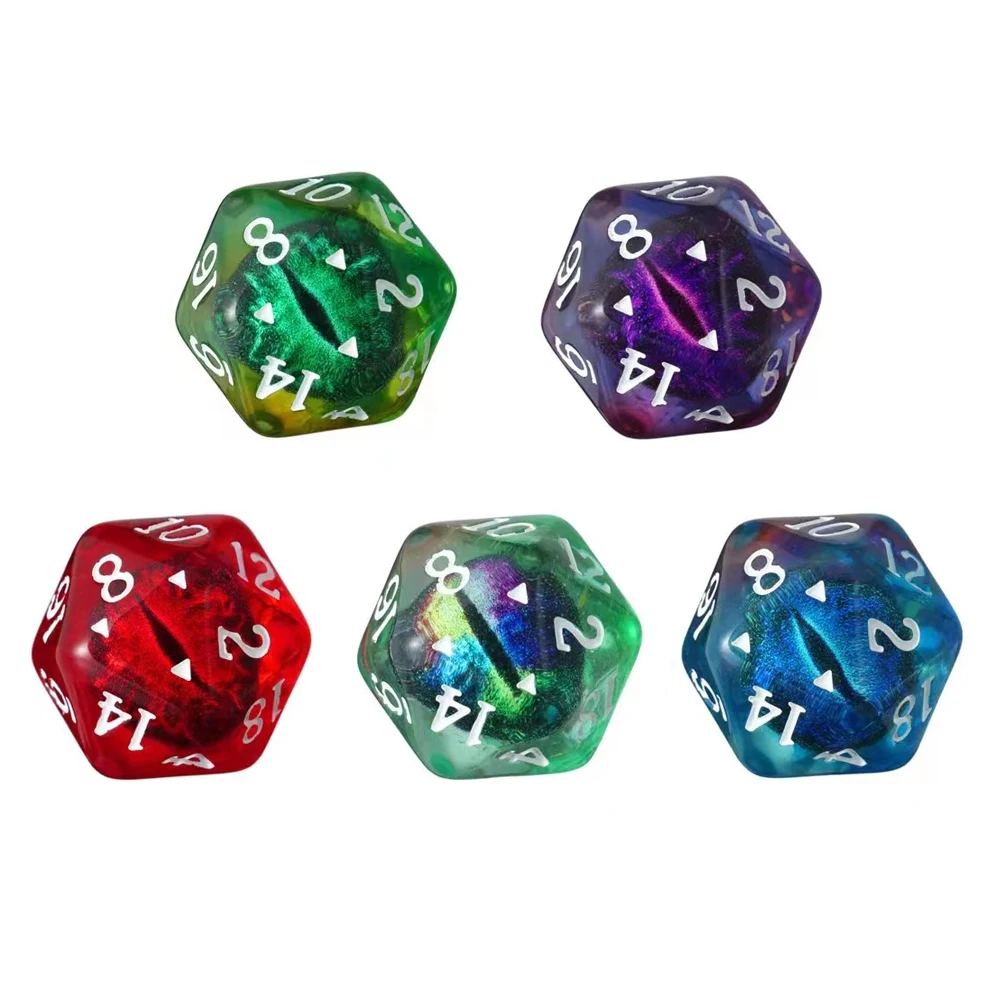 

Crystal Transparent 20 Sided Polyhedral Various Shapes Sculpture Digital Dices for Magical YGO PKM Board Games Bar Pub Club