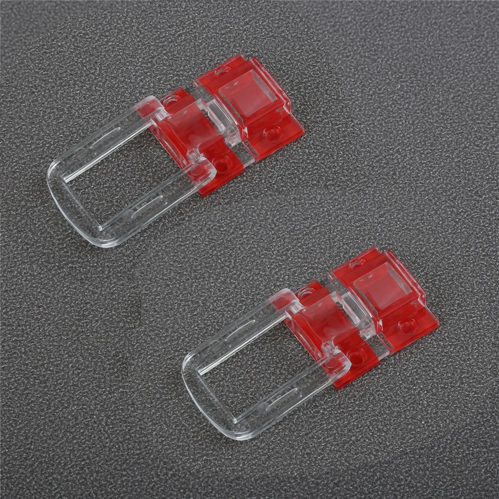 2kits Self-adhesive Acrylic Lock Transparent Hasp Crystal Clear Buckle Concealed Safe Locking Jewelry Box Wine Case Chest 48mm