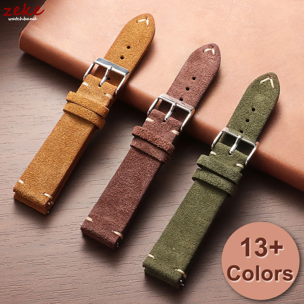 Vintage Red Suede Leather Quick Release Wristband Bracelet