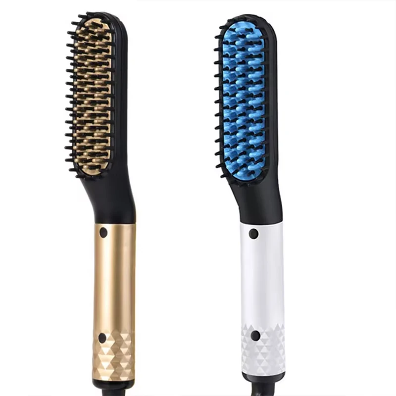 Man Hair Comb Brush Beard Straightener Multifunctional Hair Straightening Comb Hair Curler Fast Heating Styling Tools 6