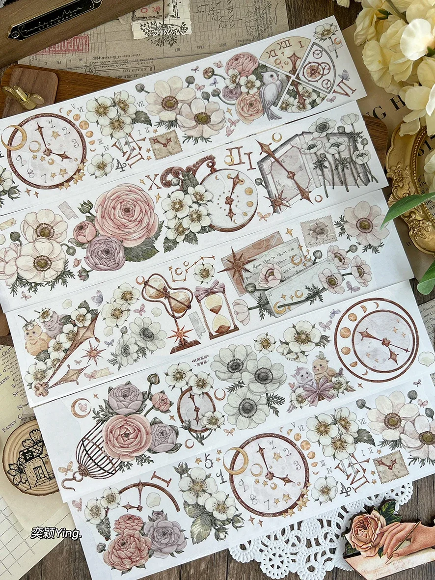 

1 Loop Vintage The Time Flower Gallery Washi Pet Tape