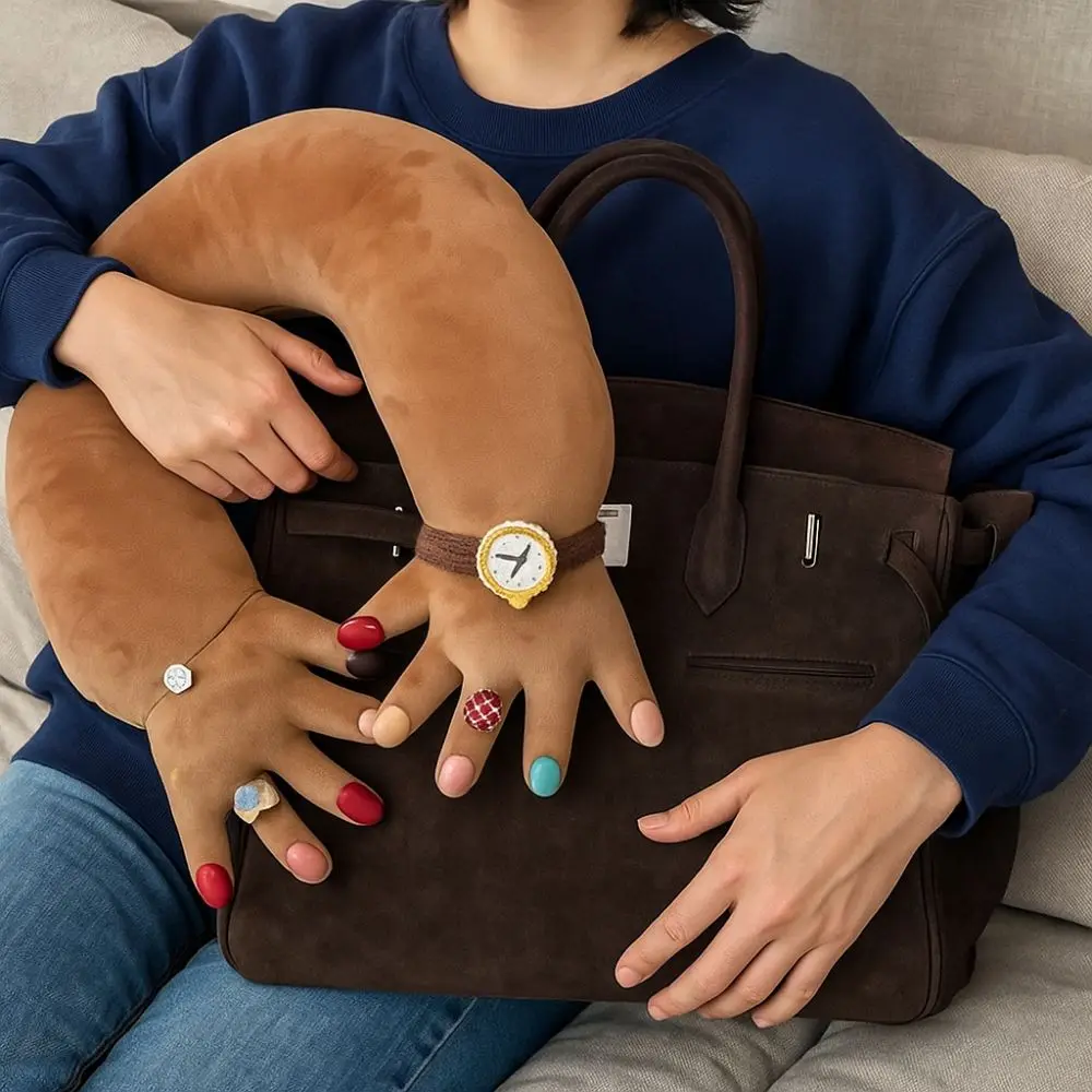 Pillow Soft Cervical Support Pillow Thickened Comfortable Funny Finger Pillow Shiny Nails Neck Pillow Office Comfort