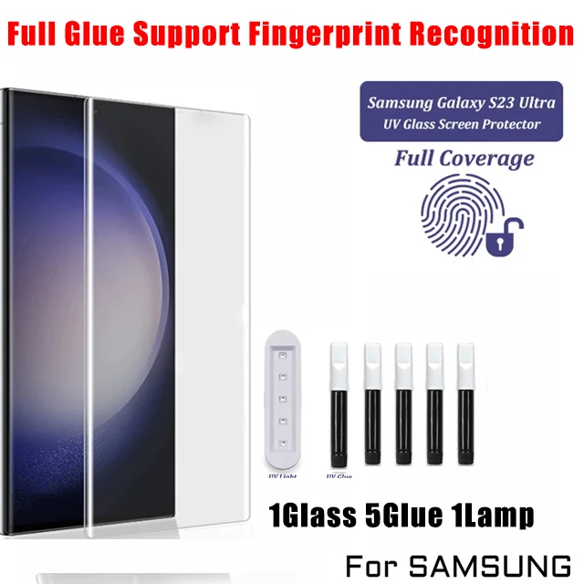 

Закаленное стекло для Samsung S20/S21/S22/S23, 3D клейкий изогнутый закаленный клей для S8, S9, S10 Plus, стекло с полным покрытием
