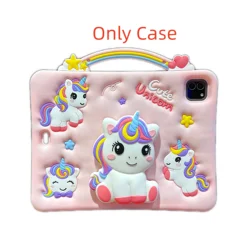 3D Cartoon Unicorn Soft Silicone Tablet Case with Bracket for A7Lite T220 T225 8.7 (ZDZJ DJS DK)