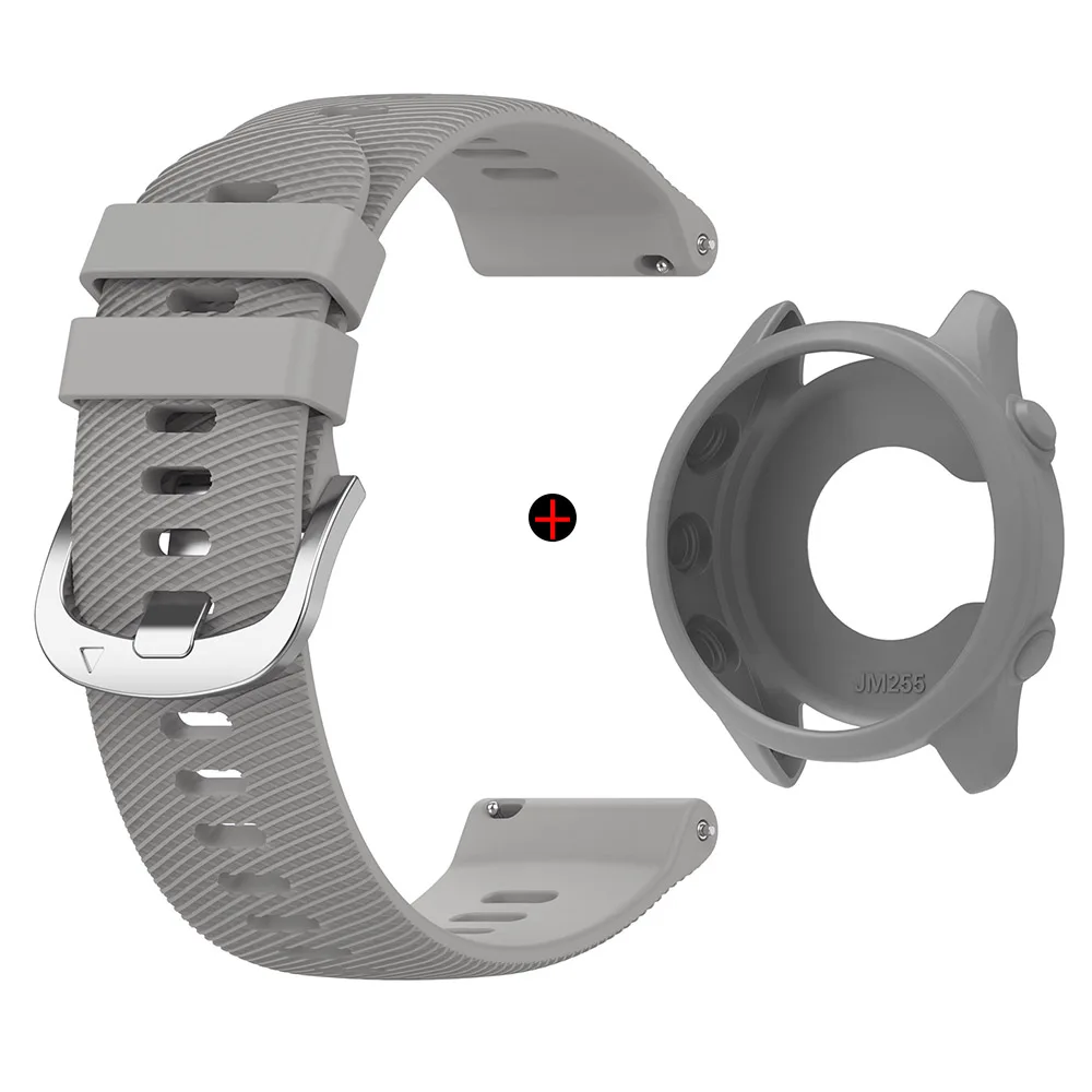 Versatile Soft Silicone 2-in-1 Watchband and Case Set - Single Color Wristband Replacement