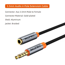 High - Fidelity 3.5mm Audio Extension Cable with Microphone Support - 5m (3.5mm Aux)