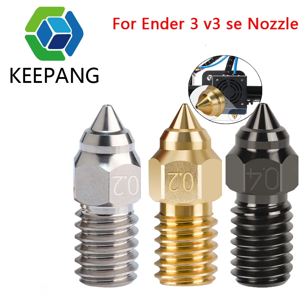 

For Ender 3 V3 SE Nozzle High Speed Hardened Steel Nozzle for Spider Hotend Ender7 Ender 5 S1 Serise Extruder Nozzle