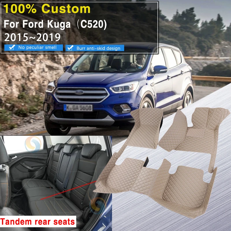 Car Floor Mats For Ford Escape Kuga 20152019 Dirt resistant Carpets