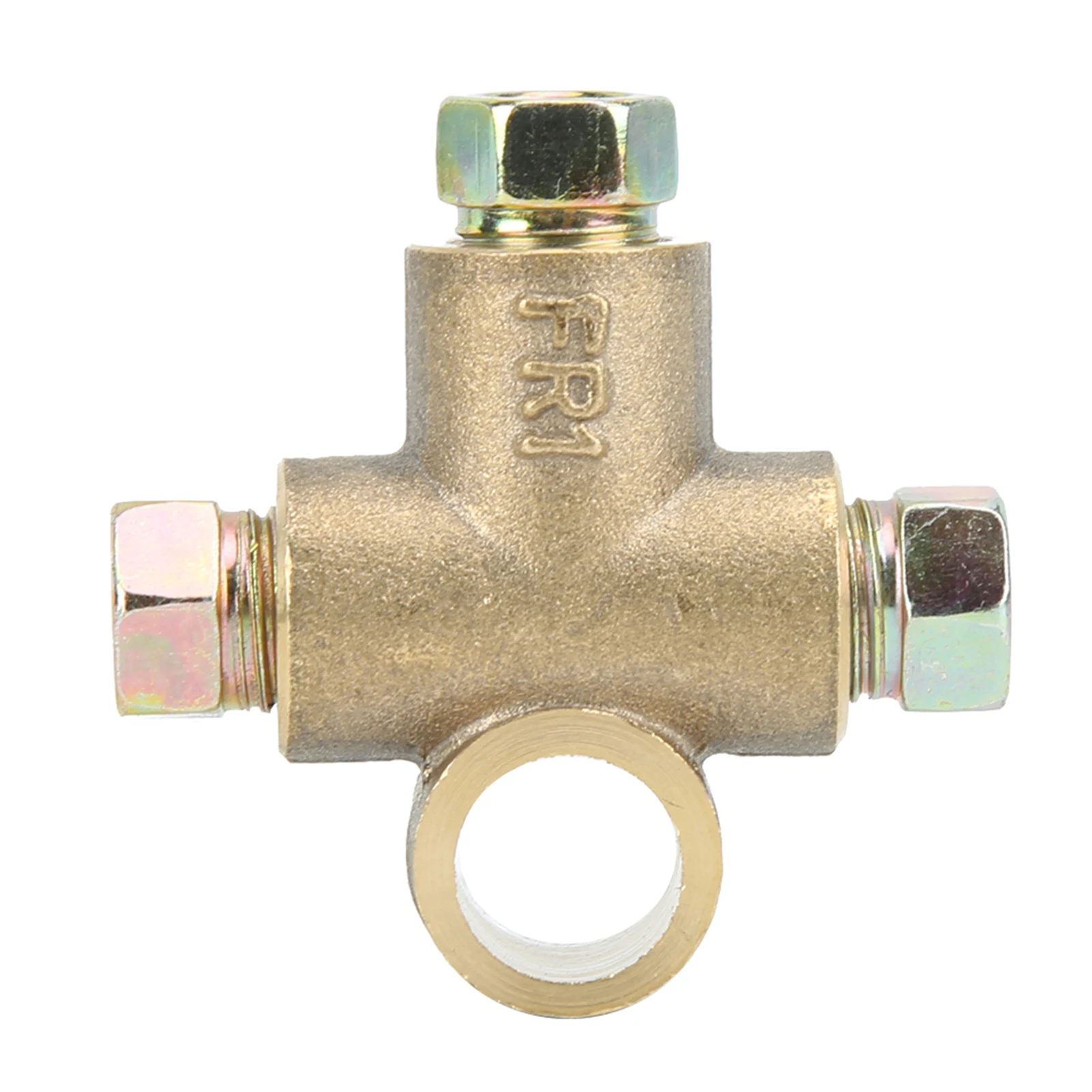 3 Way T shape Brake Tee With 3 Male Nuts Short Union M10 3/16in Pipe 10mm brake oil connector,brake adapter,parts adapter