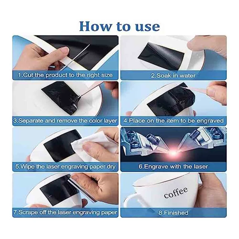 Рисунок 4 - черная лазерная гравировка маркировочная бумага