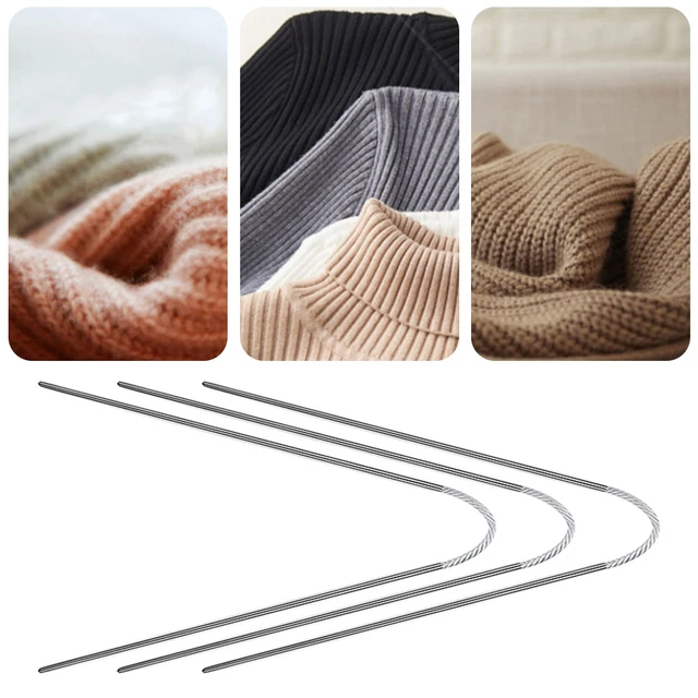 3Pcs Knitting Needles Knitting Tool Stainless Steel Circular Flexible Sock  Knitting Needles - AliExpress