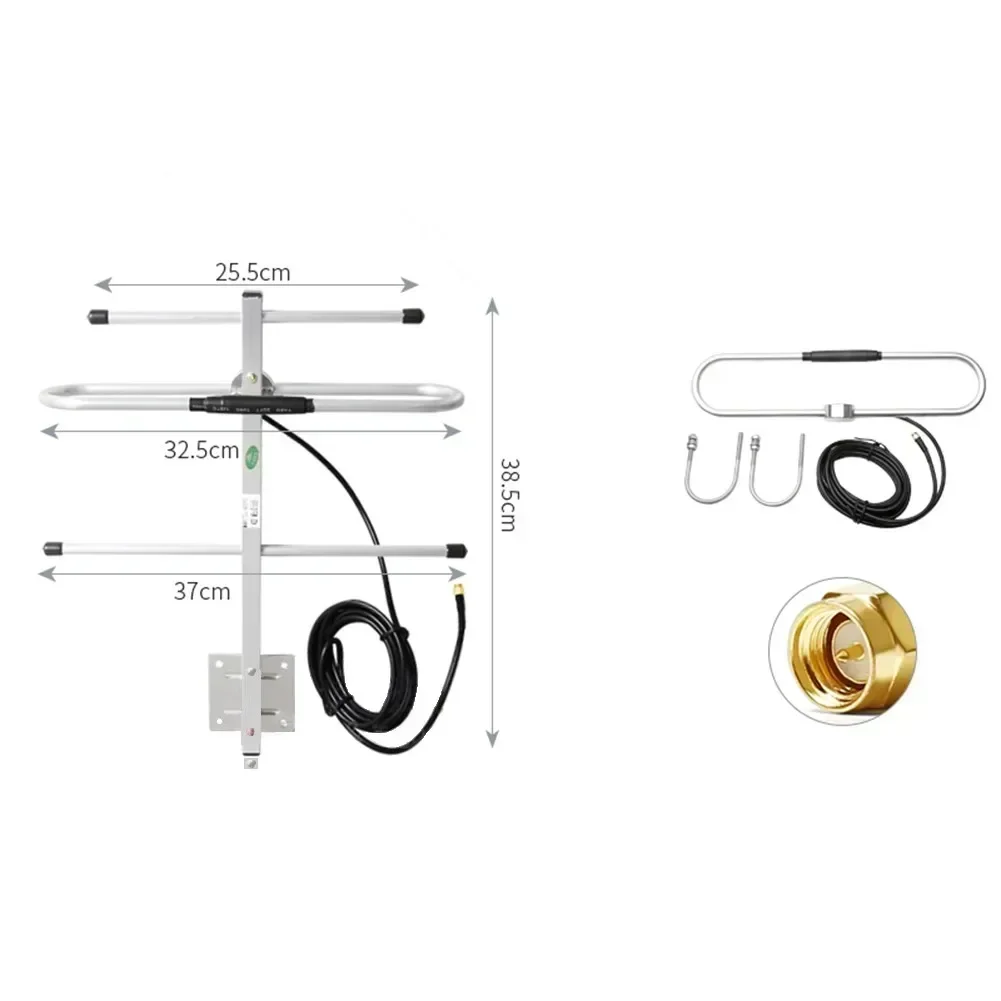 433mhz UHF Antenna 6dBi SMA Male Connector Cable RG58 Outdoor Antenna Long Distance Communication
