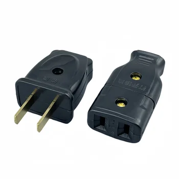 ใหม่อเมริกา 2 เสา 10A ชาย US สายไฟปลั๊กอะแดปเตอร์ซ็อกเก็ตหญิงประเภท Power Strip Connector ญี่ปุ่นที่แนะนําสายแปลงปลั๊ก 1
