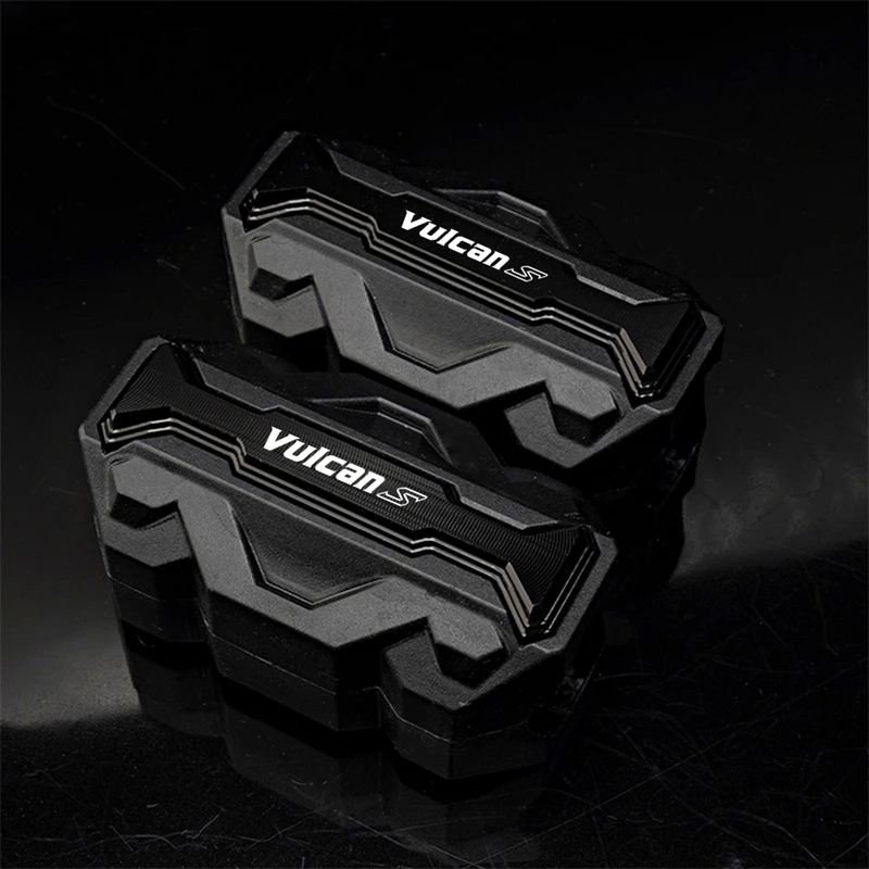 VULCANS Motorcycle Crash Bar Bumper Engine Guard with Decorative Block
