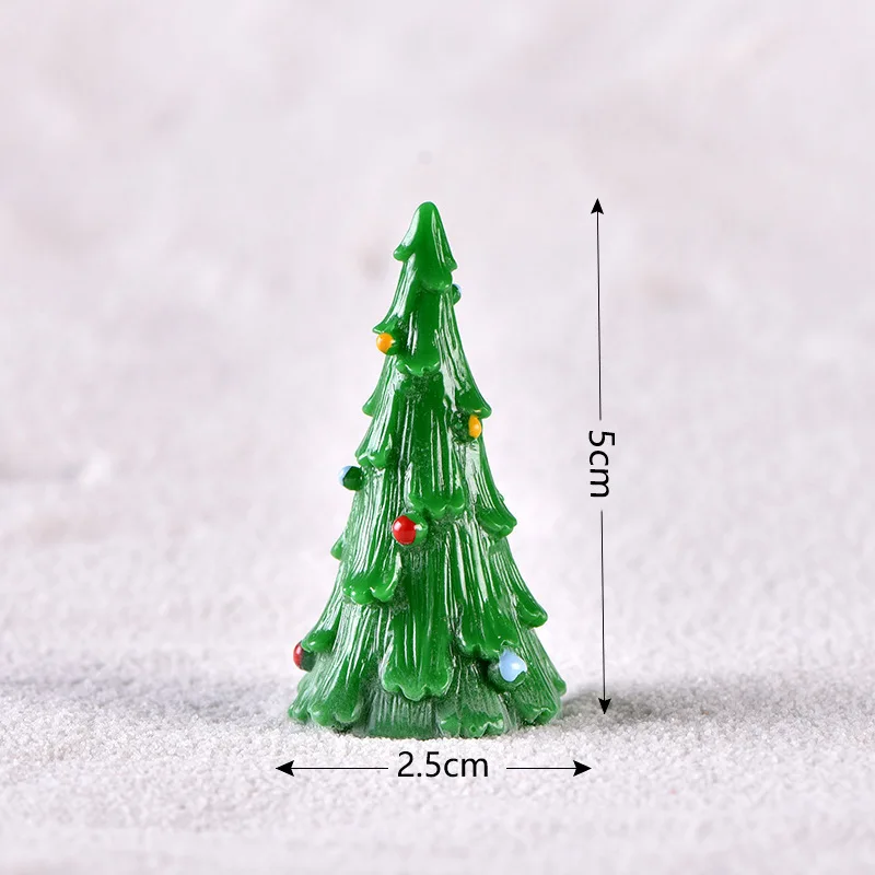 Festive Resin Miniature Holiday Figurines: Snowman, Santa, Christmas Tree, Reindeer Ornaments Perfect