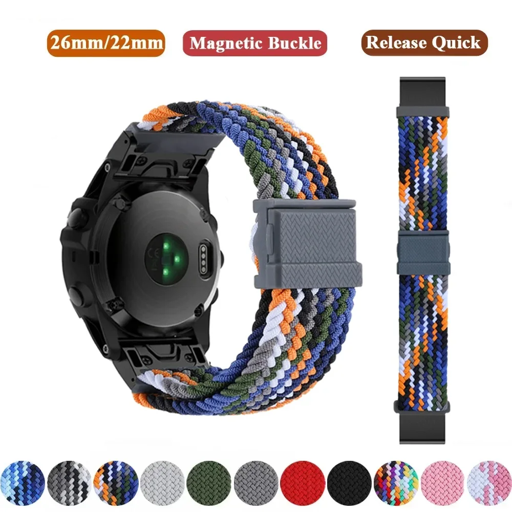 Nylon Smart Watchband with QuickFit Clasp - 22/26mm Bracelet Strap