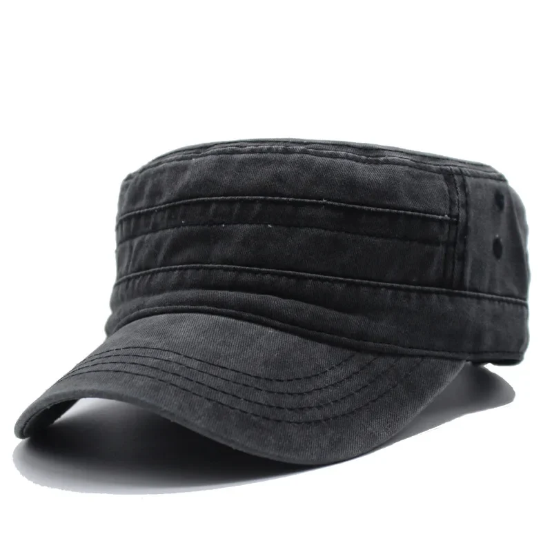 Hat Men Fishing Retro Do Old Wash Jeans Big Head Bib Flat Top Hat Outdoor Casual Tie-In Female Cap Trend European And N Style flat cap fishing hat cap hat flat vintage cap